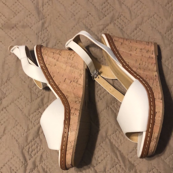 CL by Laundry White Cork Wedge Sandals - Picture 3 of 8